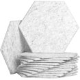 thumbnail image 1 of Sonic Hexagon Sound Absorption Acoustic Panels Beveled Edge Silver Grey 12'' X 14'' X 0.4'' 12 Panel, 1 of 8