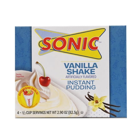 Sonic Instant Pudding, Vanilla Shake, 2.90 OZ (Pack - 3)