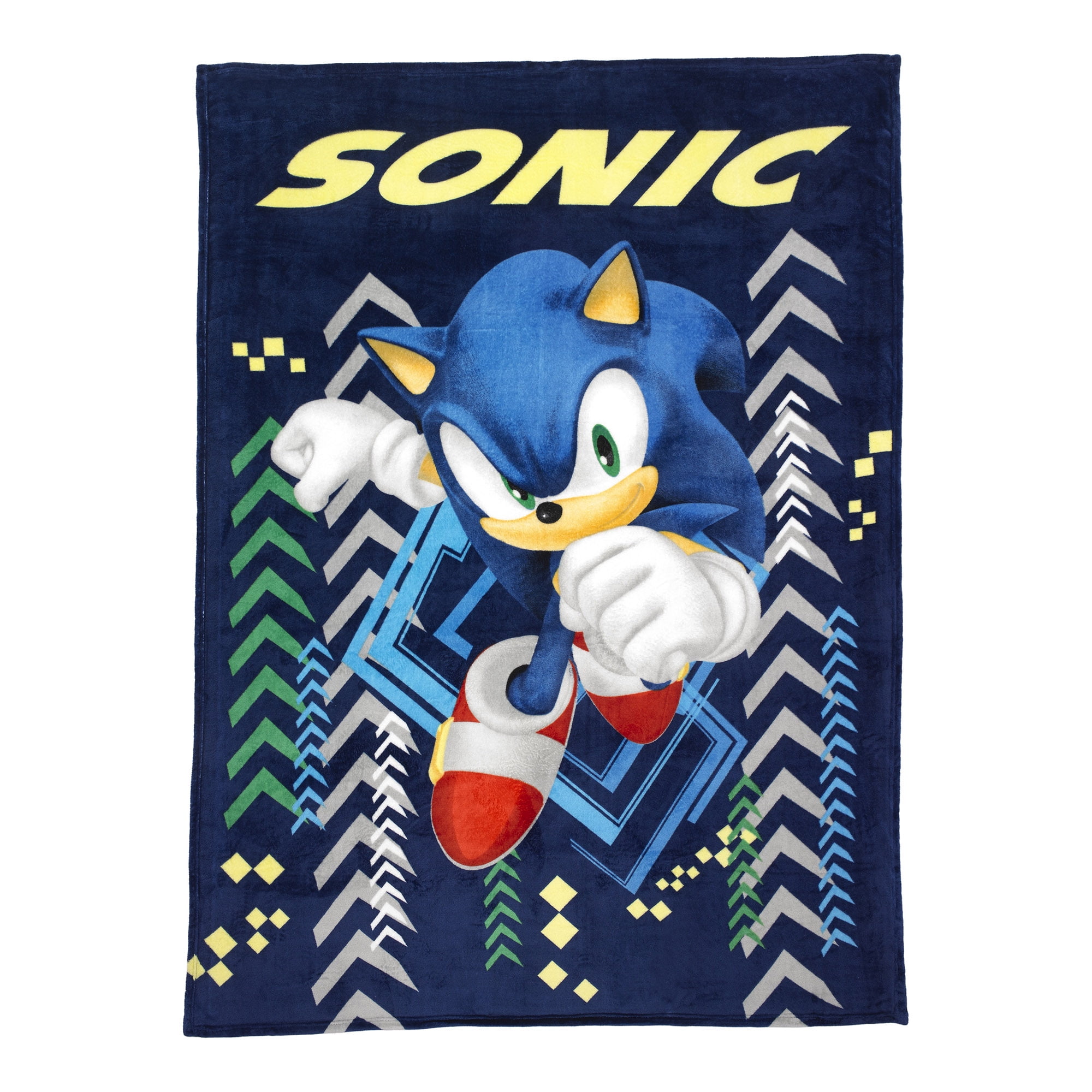 Sonic Kids Plush Blanket Twin Full Size 62 x 90
