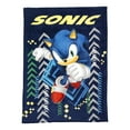 thumbnail image 1 of Sonic the Hedgehog Kids Blue Print Fleece Bed Blanket, Twin/Full, 1 of 4