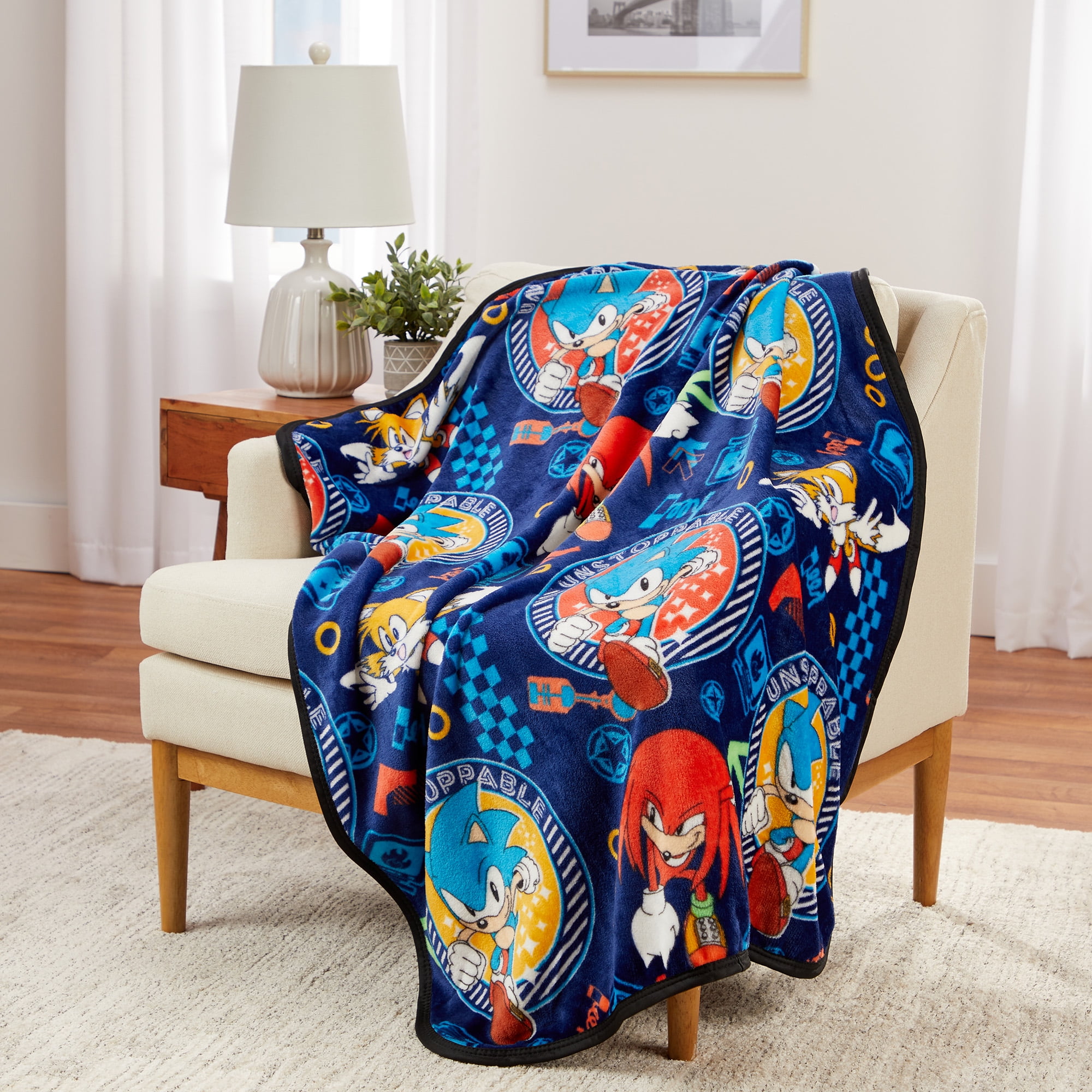 Sonic Kids Silky Soft Plush Throw, 40 x 50, Sega - Walmart.com