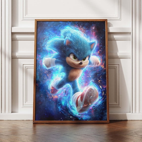Sonic, Knuckles & Shadow Wall Art - Video Game Boys Room Decor - 8x12 UNFRAMDE