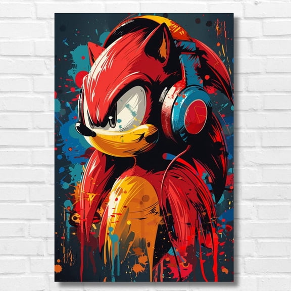Sonic, Knuckles & Tails Pop Art Print - Modern Gaming Wall Decor - 8x12 UNFRAMDE