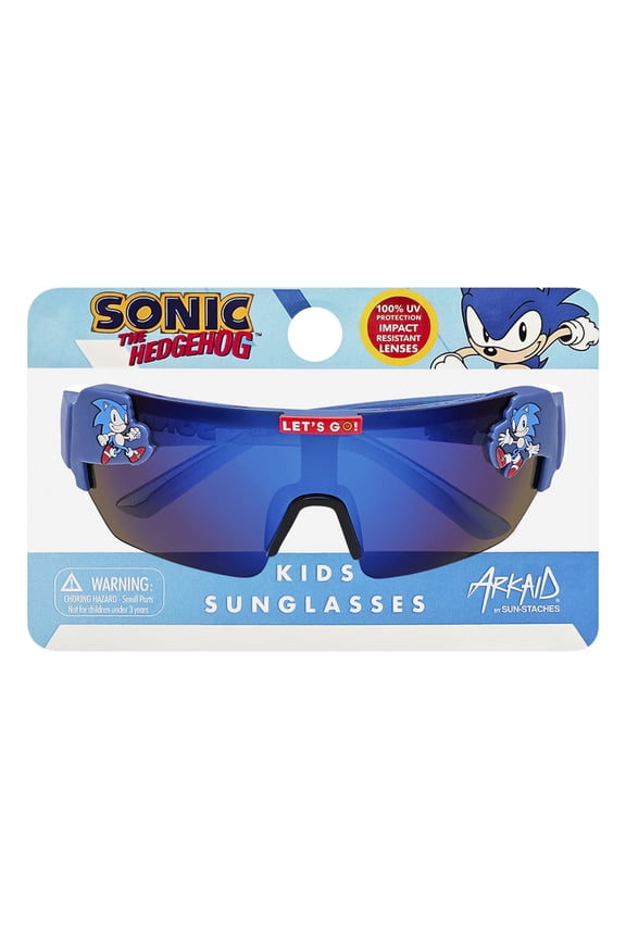 Sonic Let's Go Blue Sports Wrap Sunglasses
