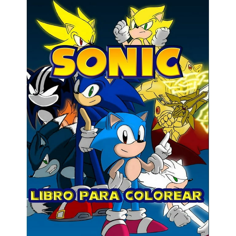 Sonic 10 Libros Colorear Niños Fiesta