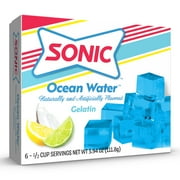 Sonic Ocean Water Gelatin Mix, 6 Servings, 3.94 oz Cardboard Box
