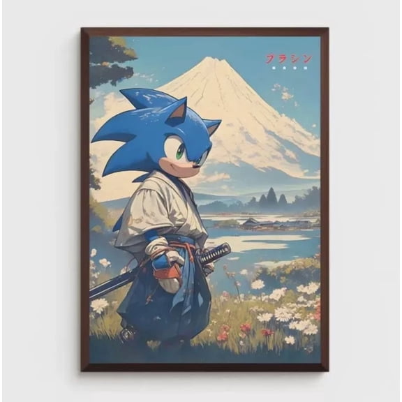 Sonic Poster Retrogaming Sonic Running Sonic Poster Super Smash Bros POSTER Home Decor Vintage Art Print Haging Poster Cute Birthday Gift Wall Art