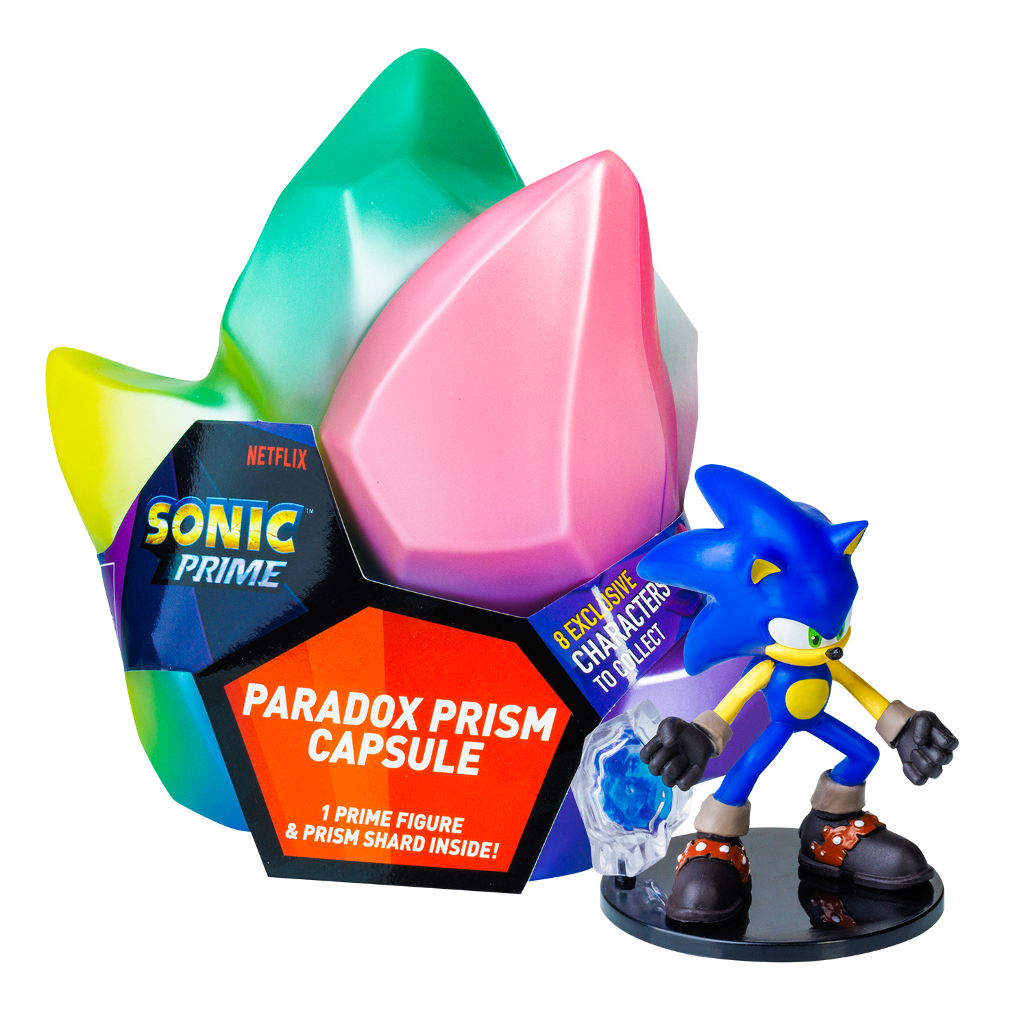 Sonic Prime Paradox Prism Capsule with Figure, Shard and Leaflet – 8 Styles