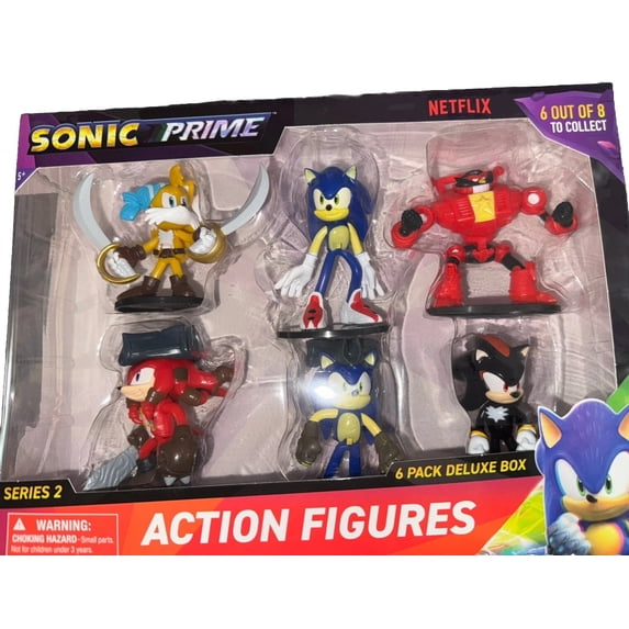 Sonic Prime Series 2 - 6 Pack Deluxe Box Action 3" Figures Netflix