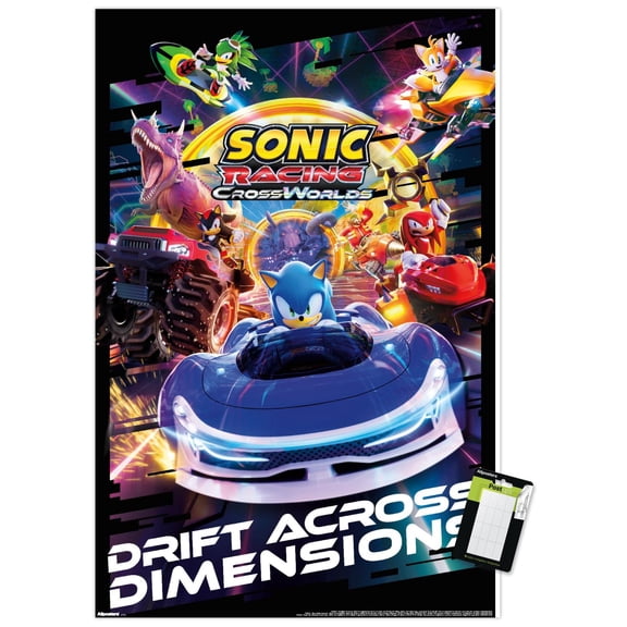 Sonic Racing: Crossworlds (2025) - Key Art Wall Poster, 22.375" x 34"