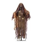 Haunted Hill Farm Yellow LED Battery-Powered Standing Sonic Reaper Halloween Animatronic 5.2-ft.