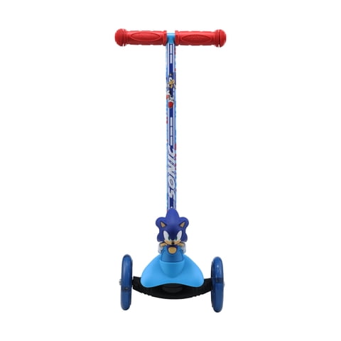 Sonic Ride-N-Glide Buddies 3D Toddler Scooter, 3 Wheel Scooter for Kids Ages 3+, Blue