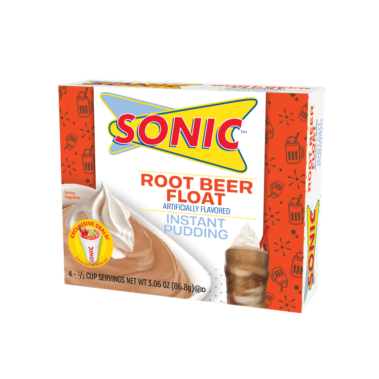 Sonic Root Beer Float Instant Pudding Mix, 4 Servings, 3.06 oz, 80