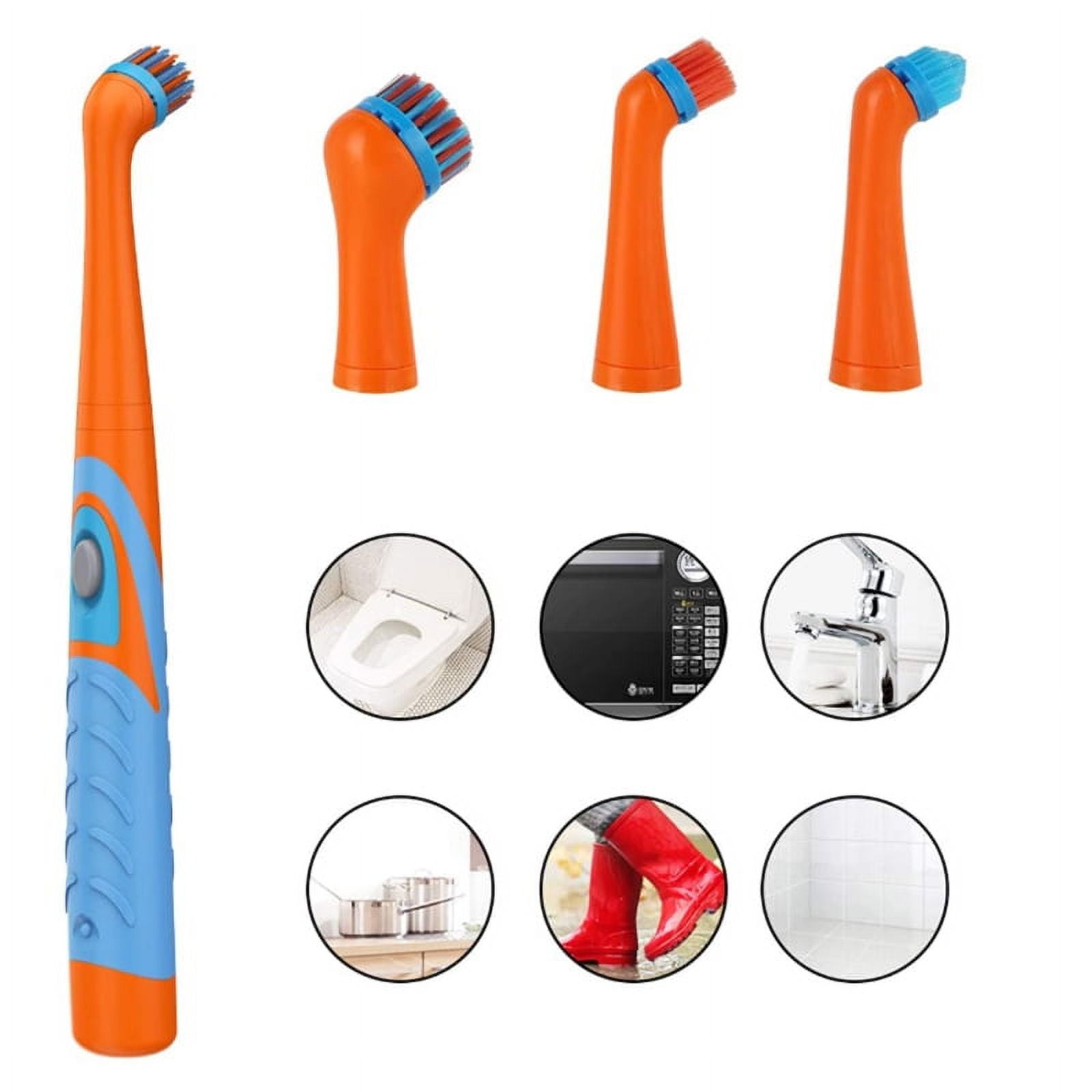 Sonic Scrubber Oscillating Cleaning Tool for Kitchen And Bathroom, Orange