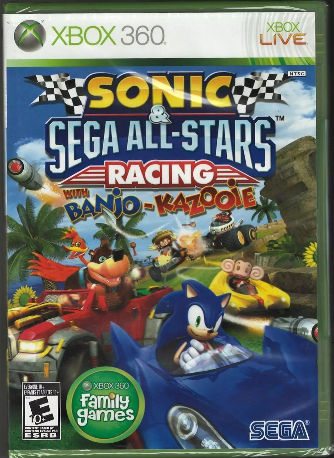 Sonic \u0026 Sega All-Stars Racing Xbox 360 (Brand New Factory Sealed US Version) Xbo