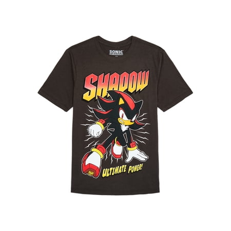 Sonic the Hedgehog, Boys' & Big Boys' Shadow Graphic Tee with Short Sleeves, Sizes 4-18