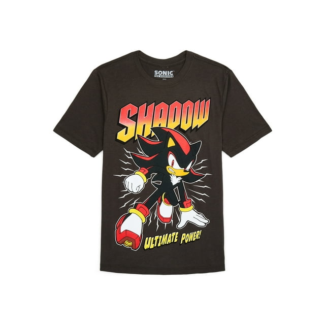 Sonic the Hedgehog Boys Shadow Graphic Tee with Short Sleeves, Sizes 4-18