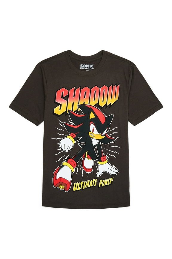 Sonic the Hedgehog, Boys' & Big Boys' Shadow Graphic Tee with Short Sleeves, Sizes 4-18