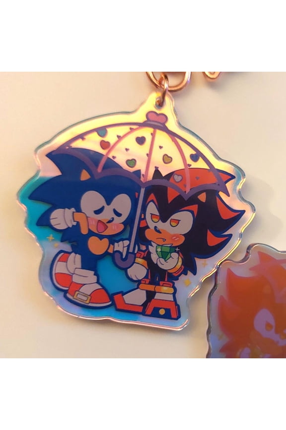 Sonic & Shadow Umbrella Charm (1 keychain)