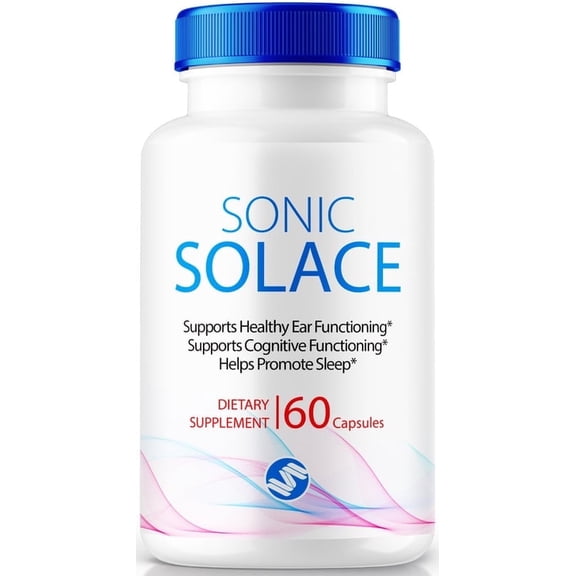 Sonic Solace - Advanced Ear Support, Natural Formula to Promote Inner Ear Health, Tinnitus Supplement for Ringing, Official Auditory Pills, SonicSolace Reviews (60 Capsules)