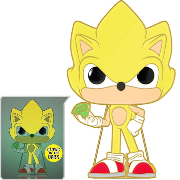 Sonic Super Sonic GITD Large Enamel Pop! Pin