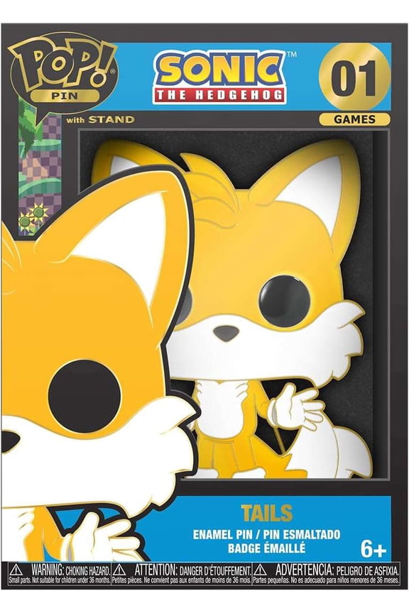 Sonic Super Tails Large Enamel Funko Pop! Pin #01