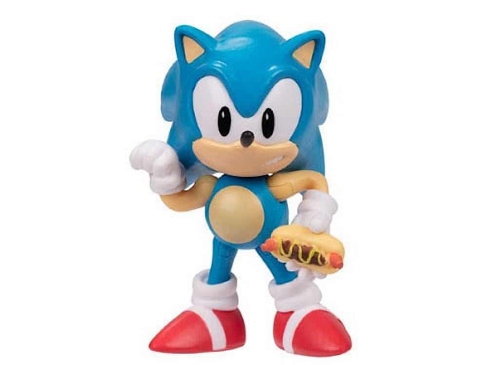  Sonic The Hedgehog 4-Inch Action Figure Classic Sonic with  Spring Collectible Toy : Toys & Games