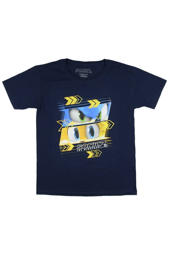 Sonic The Hedgehog 2 Boys' Sonic vs Tails Design Graphic Print T-Shirt