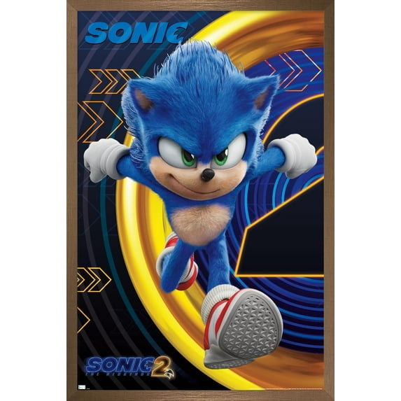 Sonic The Hedgehog 2 - Sonic 16.5 x 24.25 Framed Poster, by Trends International