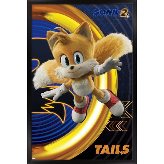 Sonic The Hedgehog 2 - Tails 16.5 x 24.25 Framed Poster, by Trends International