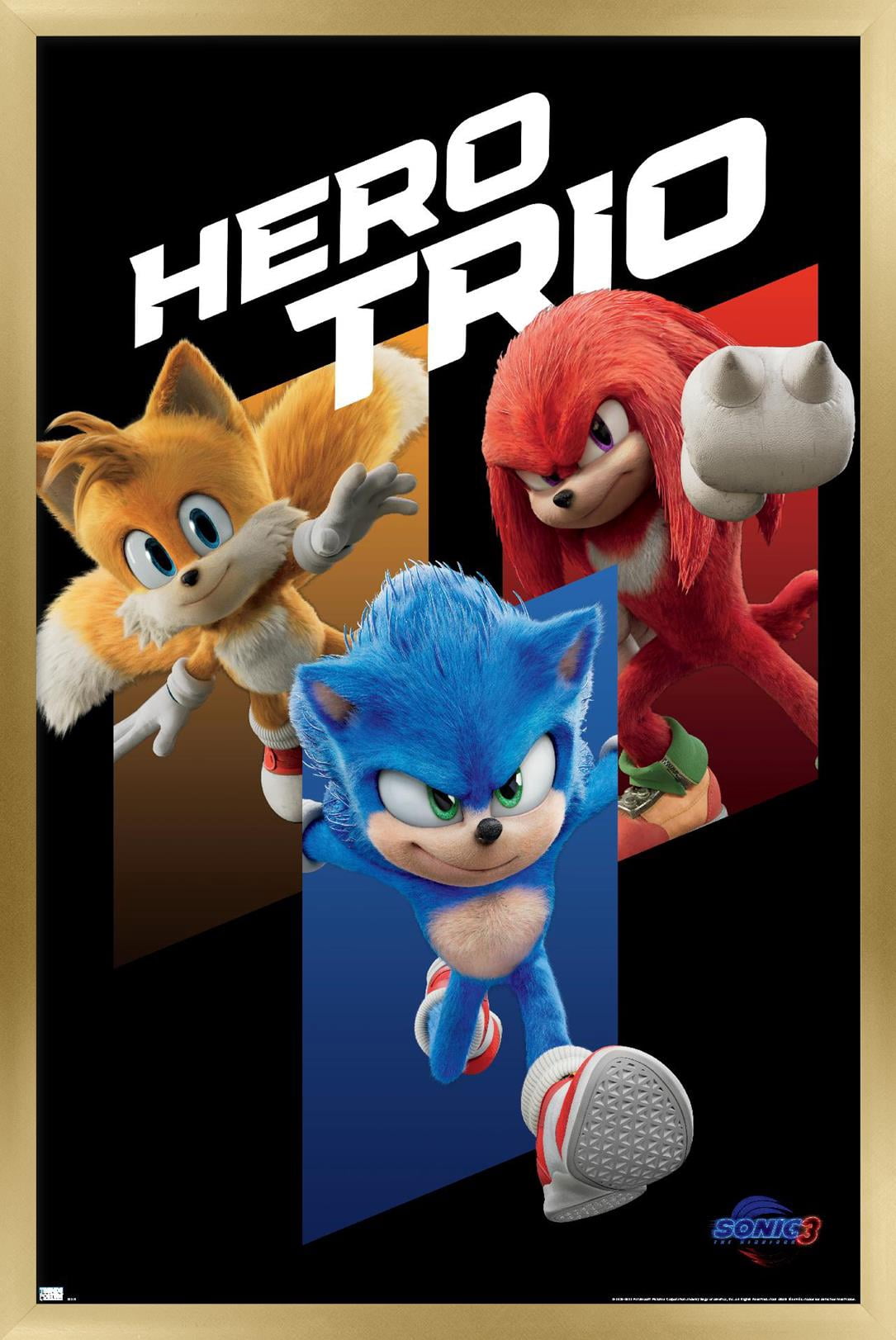 Sonic The Hedgehog 3 - Hero Trio Wall Poster, 22.375