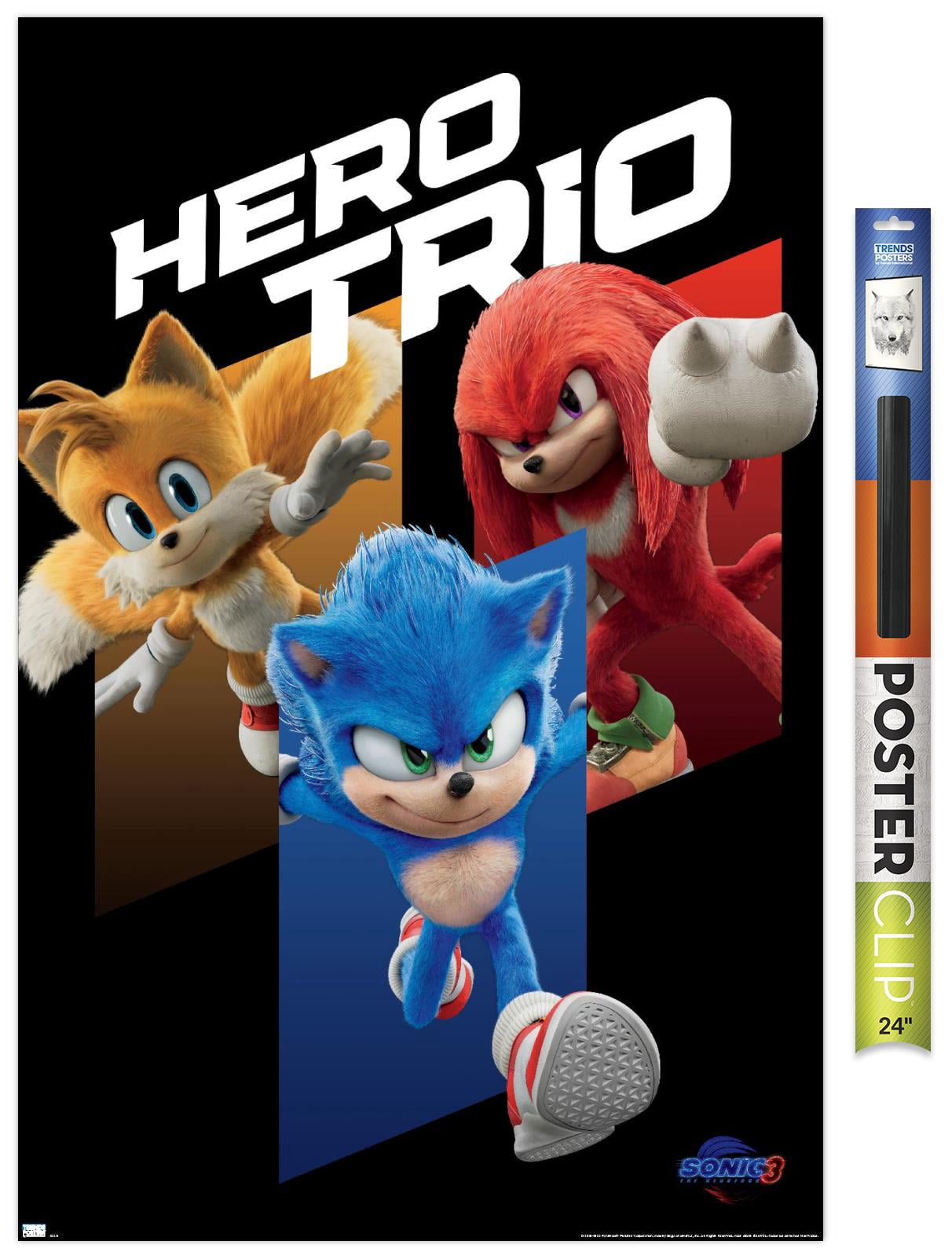 Sonic The Hedgehog 3 - Hero Trio Wall Poster, 22.375" x 34" - Walmart.com