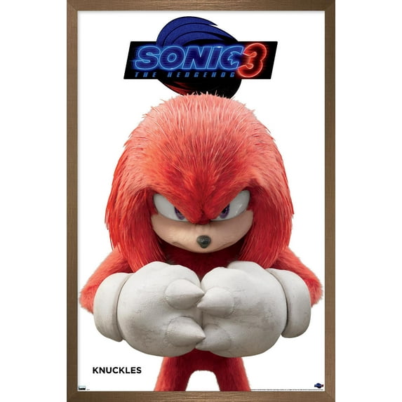 Sonic The Hedgehog 3 - Knuckles Feature Series Wall Poster, 22.375" x 34" Framed