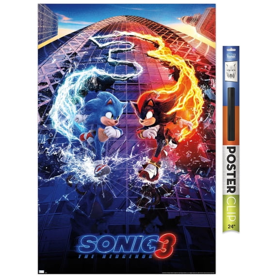 Sonic The Hedgehog 3 - One Sheet Wall Poster, 22.375" x 34"