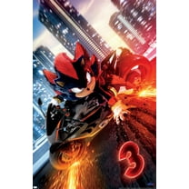 Sonic The Hedgehog 3 - Shadow Motorcycle One Sheet Wall Poster, 22.375" x 34"