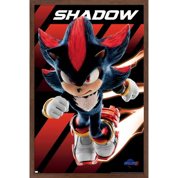 Sonic The Hedgehog 3 - Shadow Wall Poster, 22.375" x 34" Framed