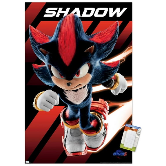 Sonic The Hedgehog 3 - Shadow Wall Poster, 22.375" x 34"