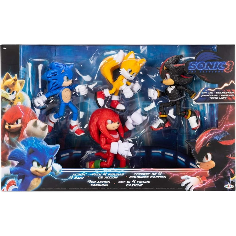 Sonic 3 Movie 5-Inch Action Figure 4-Pack - Sonic, Tails, Shadow