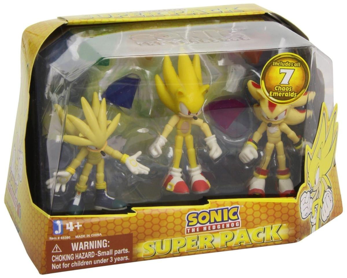 SONIC THE HEDGEHOG 2 Movie Film Super Sonic Figure with Chaos Emeralds 4  SEGA