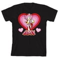 thumbnail image 1 of Sonic The Hedgehog Amy Heart Shape Youth Girl's Black Crew Neck Short Sleeve T-shirt
-Small, 1 of 7