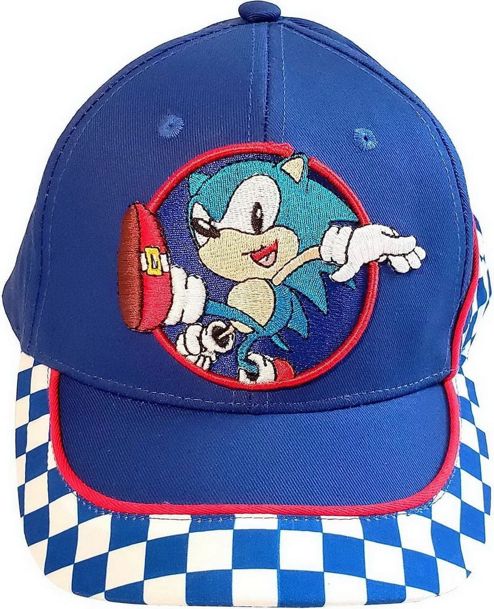 Sonic The Hedgehog Baseball Cap, Kids Adjustable Baseball Hat, Blue, One Size