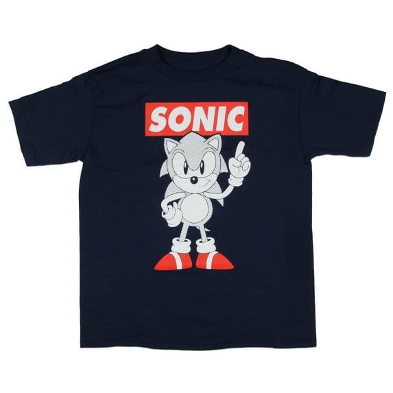 Sonic The Hedgehog Boy's Pop Art Sonic Kids Short Sleeve T-Shirt
