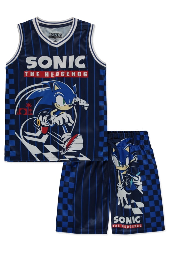 Boys' 2-Piece Basketball Shorts Set Outfit Color: blue Size: 8