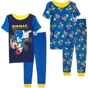 Sonic The Hedgehog Boys' 4 Piece Cotton Pajama