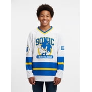 Sonic the Hedgehog Boys and Big Boys I'm Outta Here Graphic Hockey Jersey, Sizes 4-18
