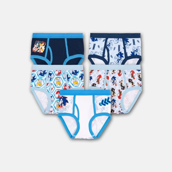Sonic the Hedgehog Boys Underwear Cotton Briefs, Size 4-8, 5 Pack