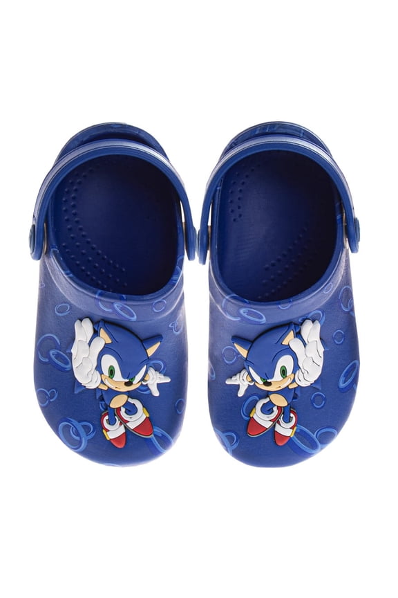 Sonic The Hedgehog Boys Dual Sizes Clogs. (Toddler Little Kids), Blue, Size: 1112