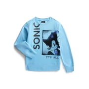 Sonic The Hedgehog Boys Graphic Crew Fleece Sweatshirt Sizes XS-2XL