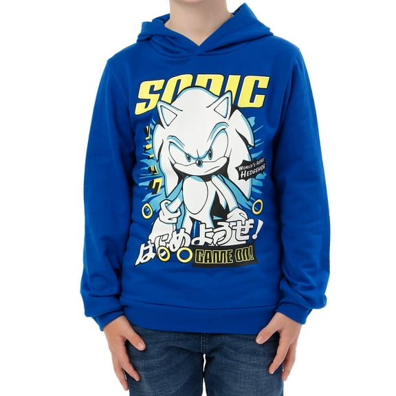 Sonic The Hedgehog Boys Hoodie Blue Sizes 6-14