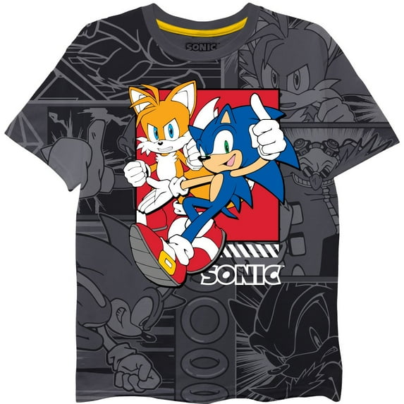 Sonic The Hedgehog Boys Short Sleeve T-Shirt - Little and Big Boy Sizes 4-20